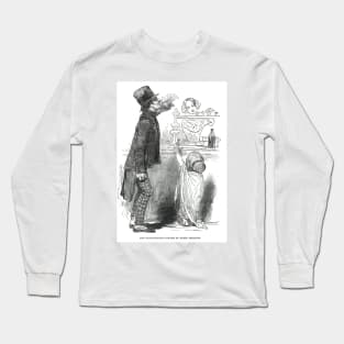 The Dram drinker by Kenny Meadows, 1848 Long Sleeve T-Shirt